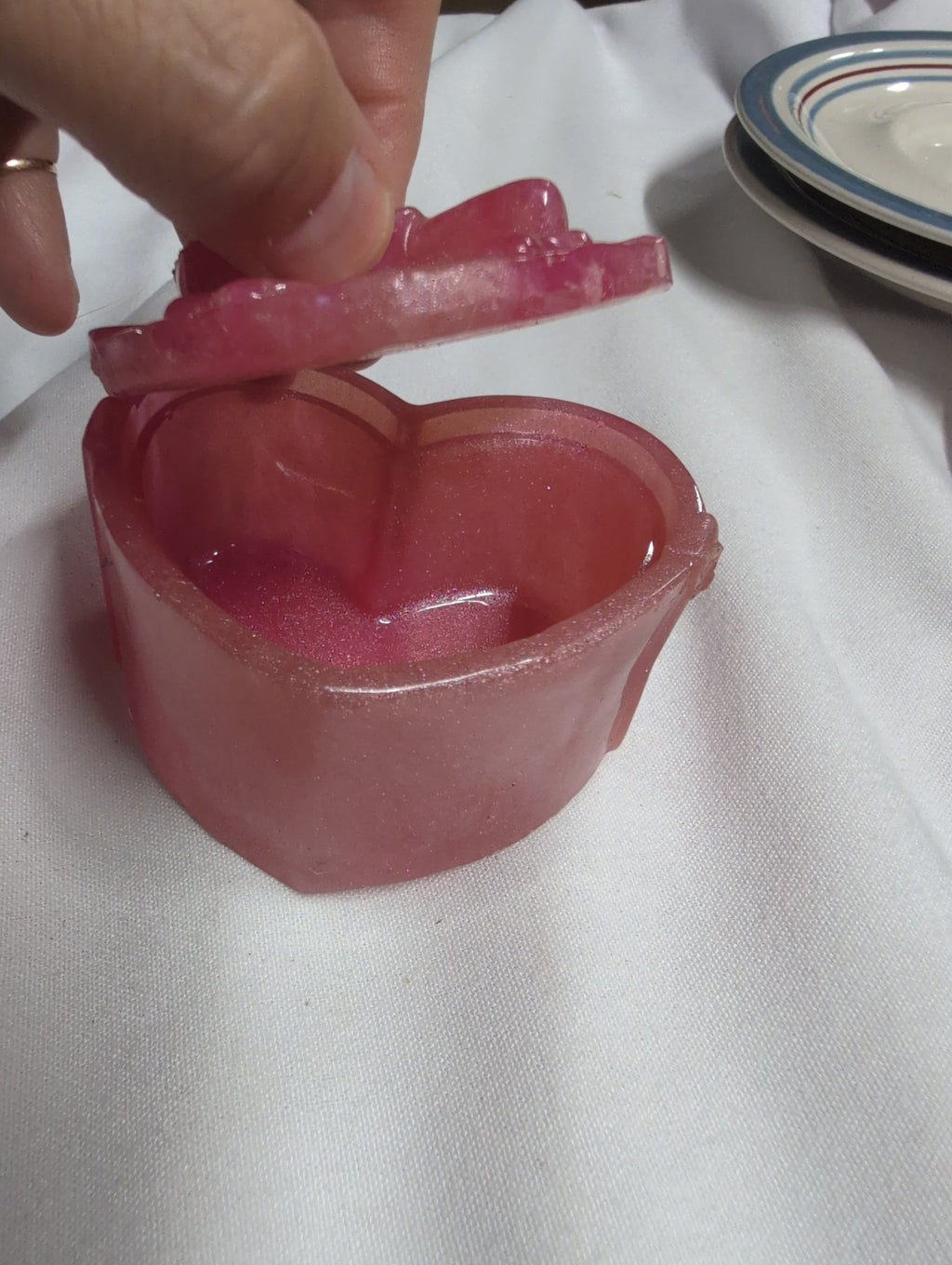 Heart-Shaped Decorative Soap with Bow Design - Image 3