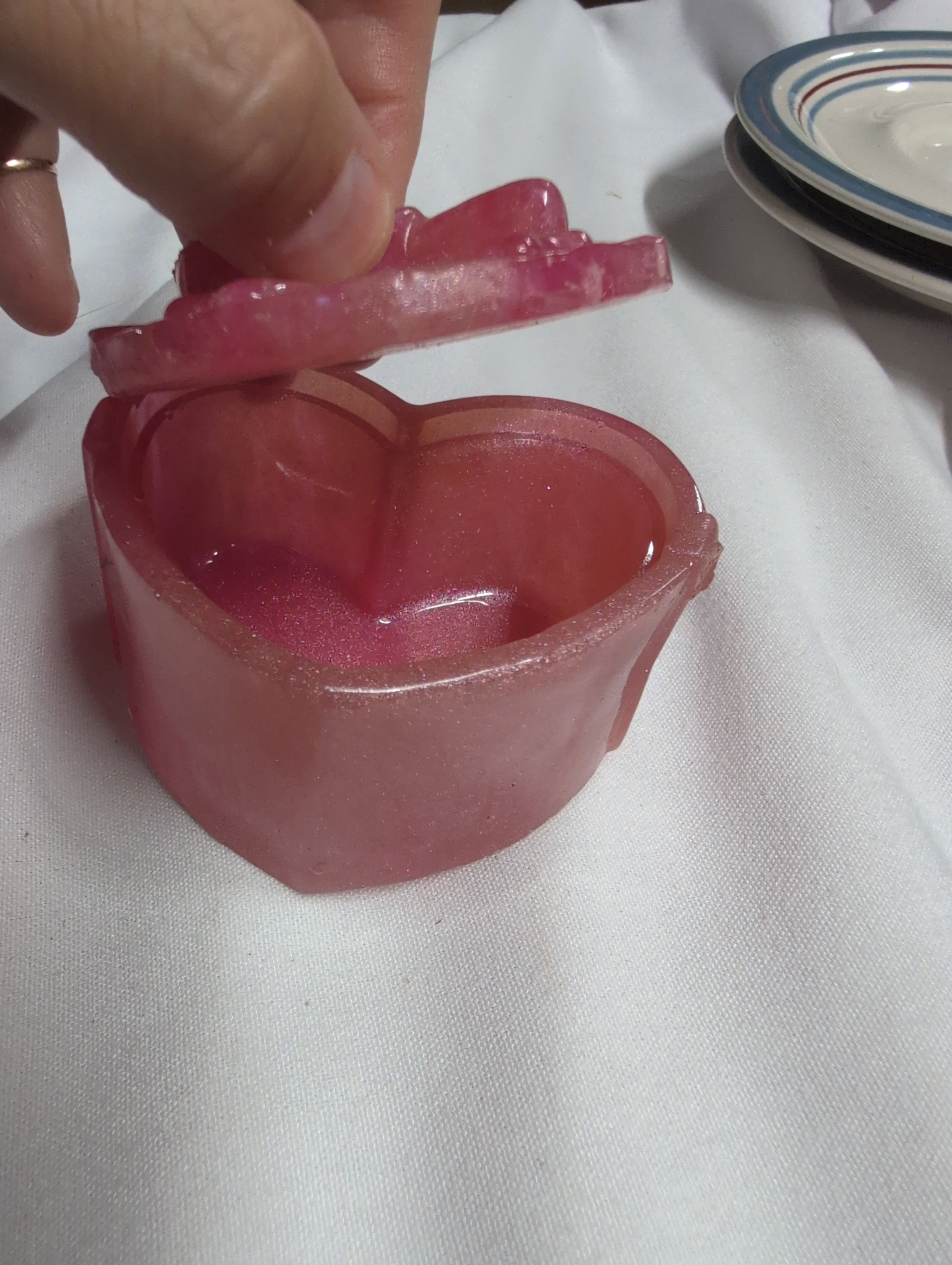 Heart-Shaped Decorative Soap with Bow Design - Image 3