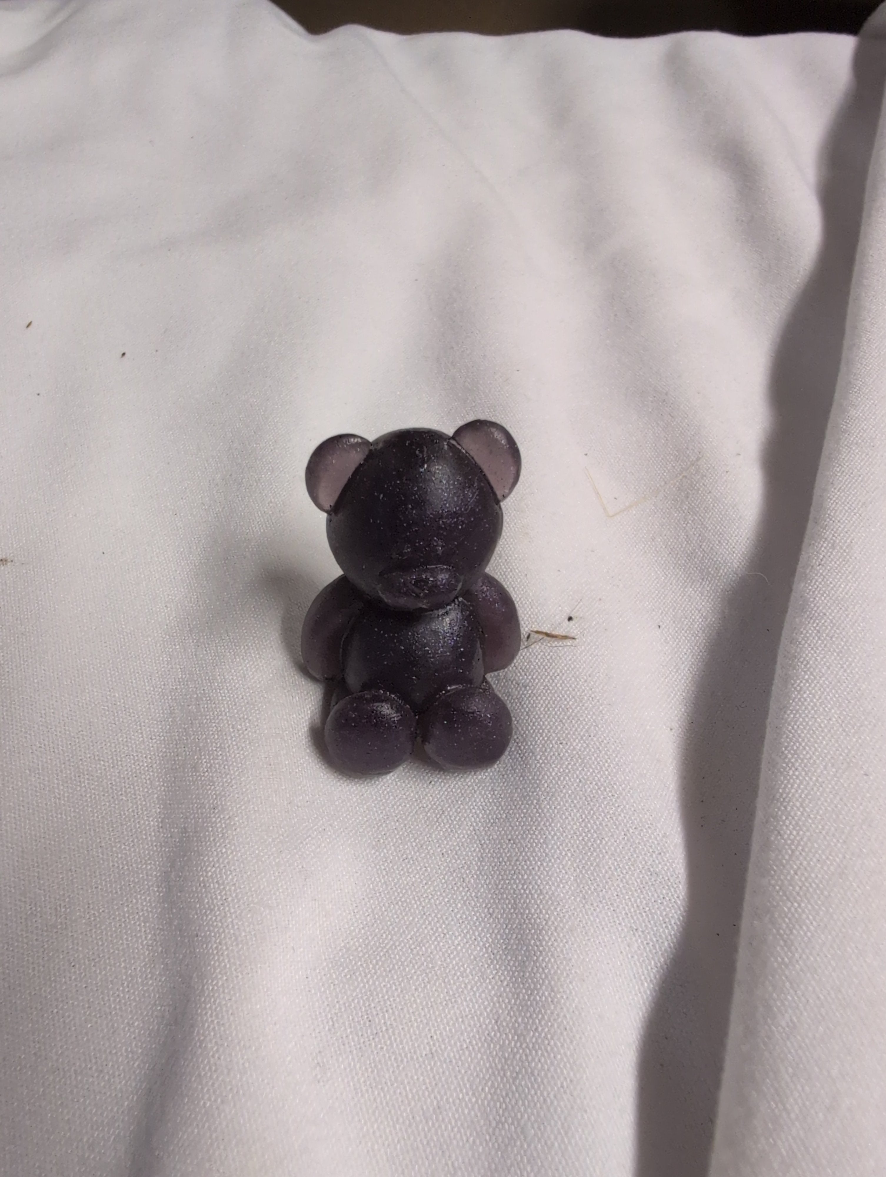 Purple resin Bear Figurine Collectible - Image 1