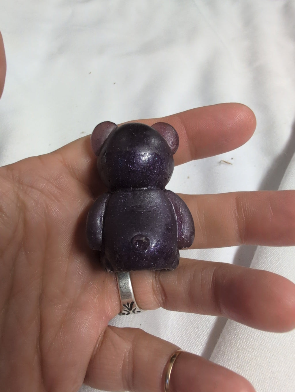 Purple resin Bear Figurine Collectible - Image 2