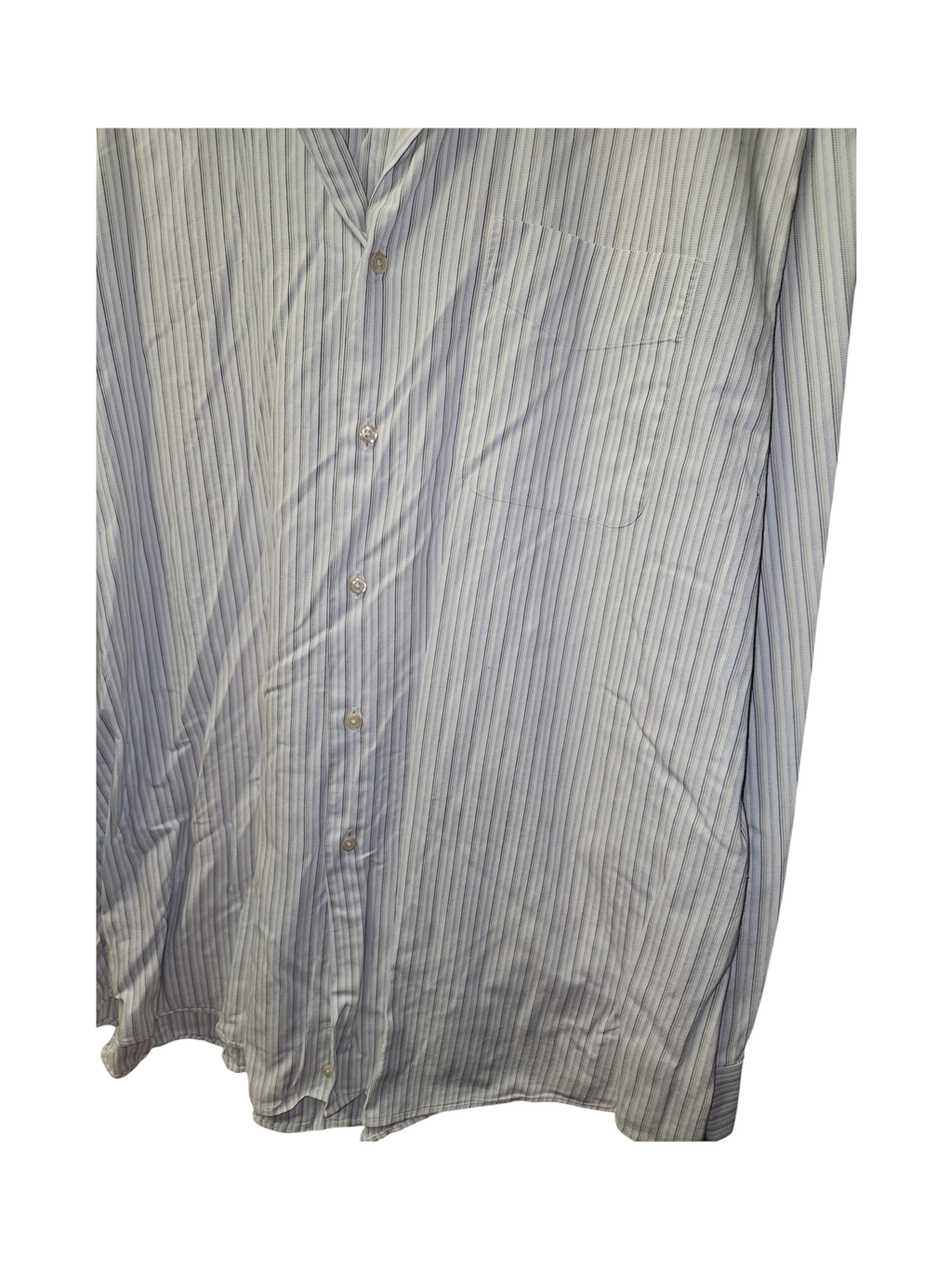 Men's Striped Button-Up Long Sleeve Shirt - Image 1