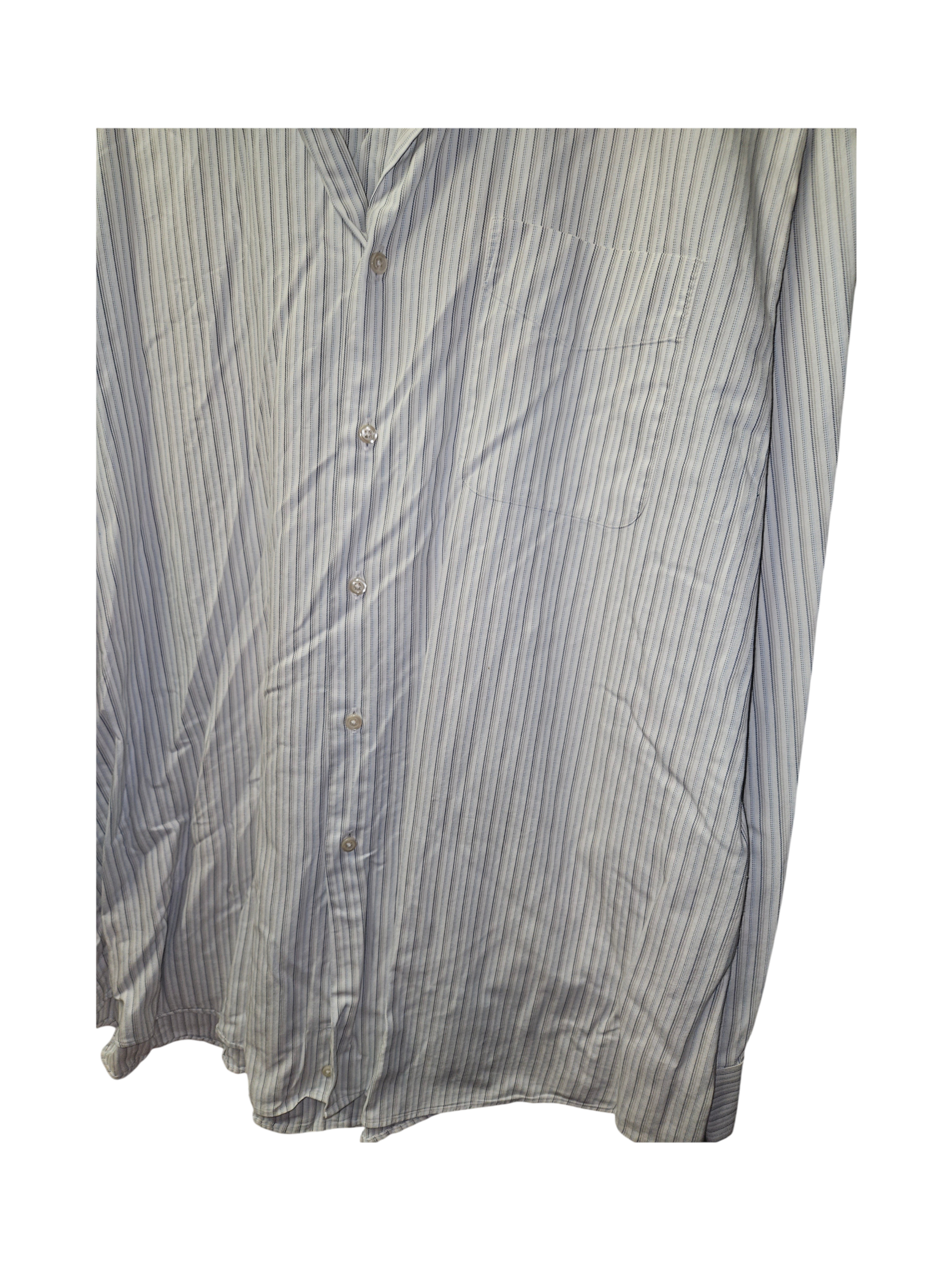 Men's Striped Button-Up Long Sleeve Shirt - Image 1