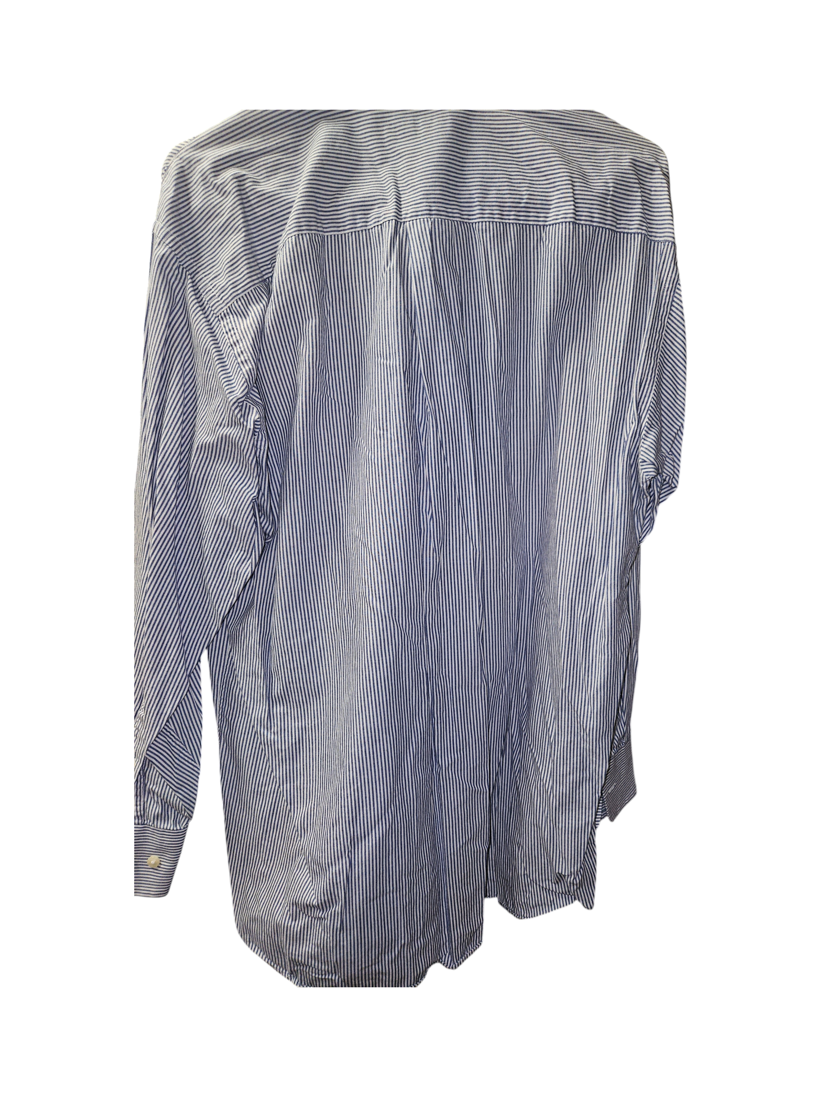 Nautica Men's Striped Button-Up Shirt Size 22/34 - Image 3