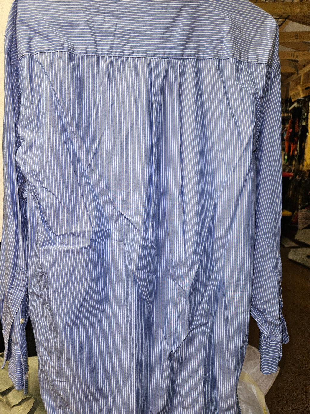 Nautica Men's Blue Striped Button-Up Shirt Size 2XL - Image 3