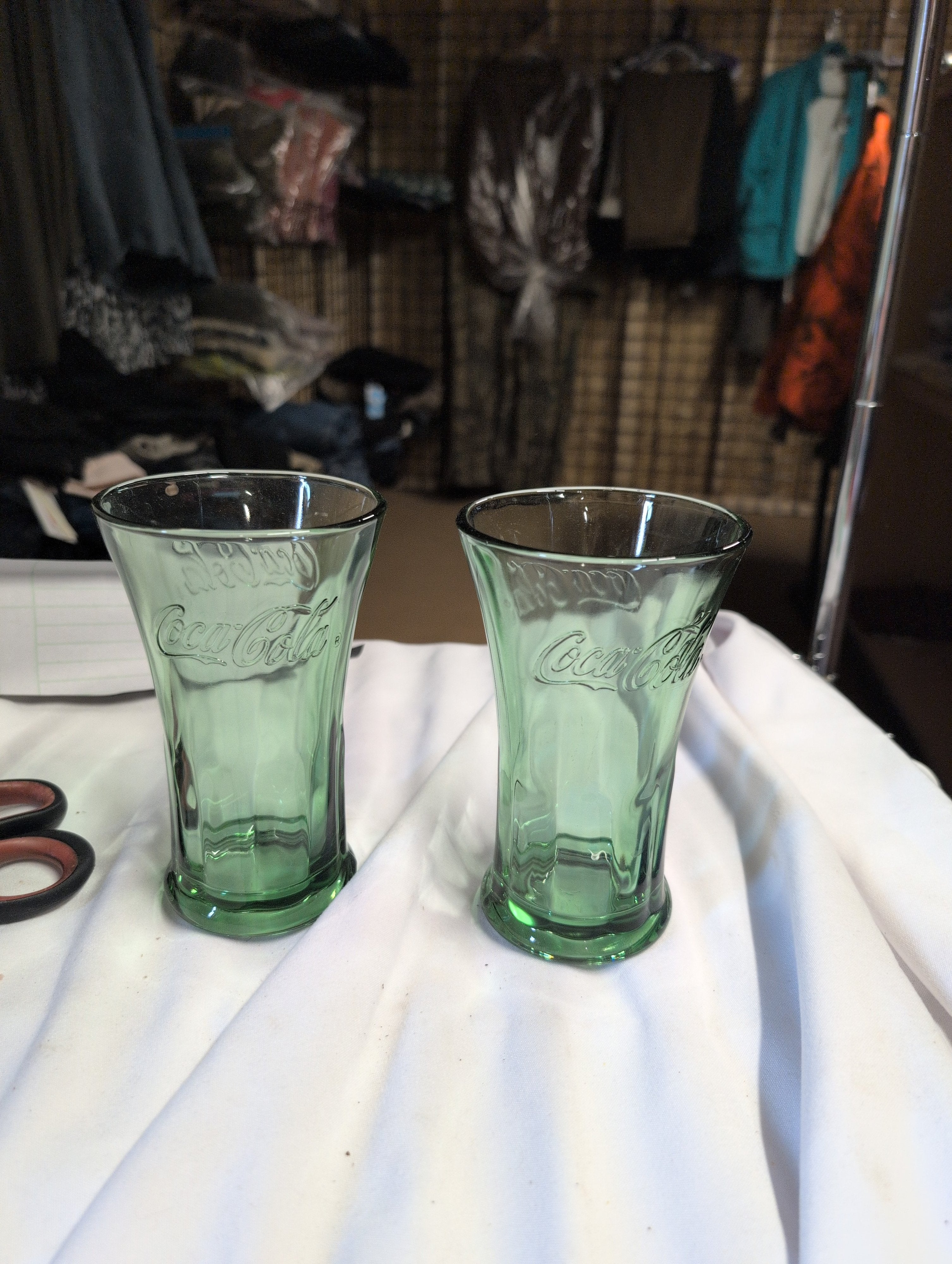Coca-Cola Green Glass Tumblers Set of 2 - Image 1