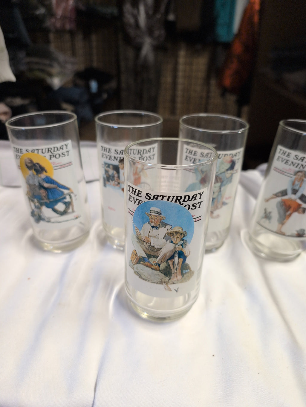 Set of 5 The Saturday Evening Post Collectible Glass Set - Image 1
