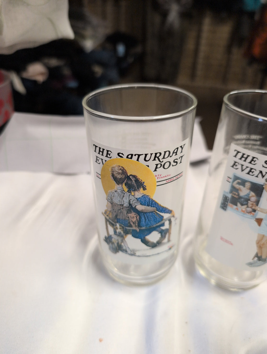 Set of 5 The Saturday Evening Post Collectible Glass Set - Image 2