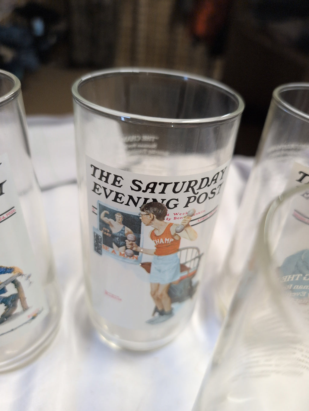 Set of 5 The Saturday Evening Post Collectible Glass Set - Image 3