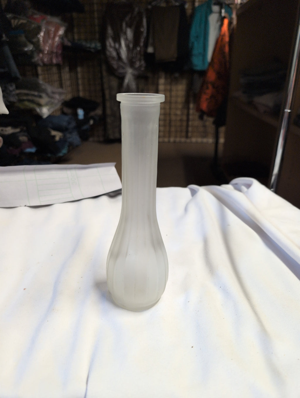 Frosted Glass Bud Vase Decorative Home Decor - Image 1