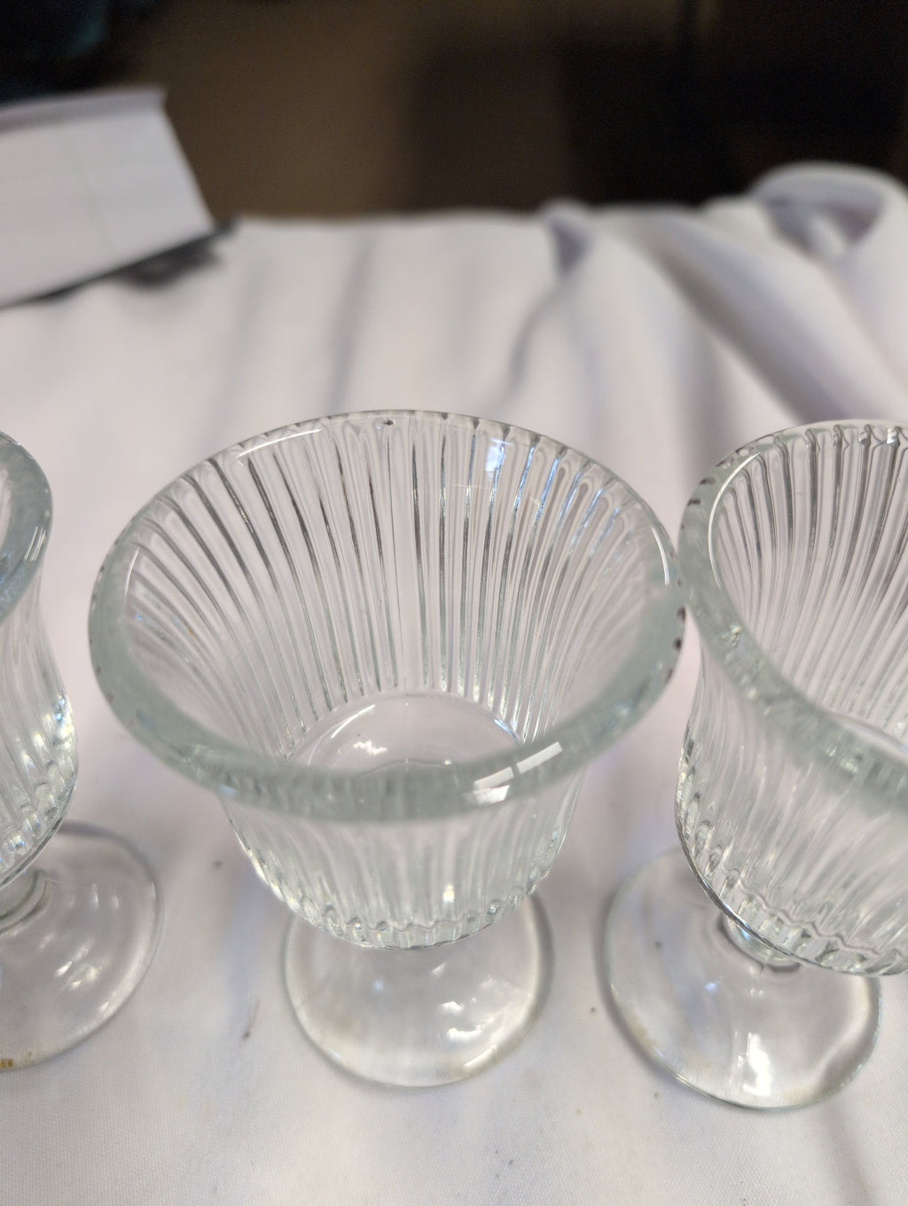 Set of 3 Vintage Glass candle holders - Image 3