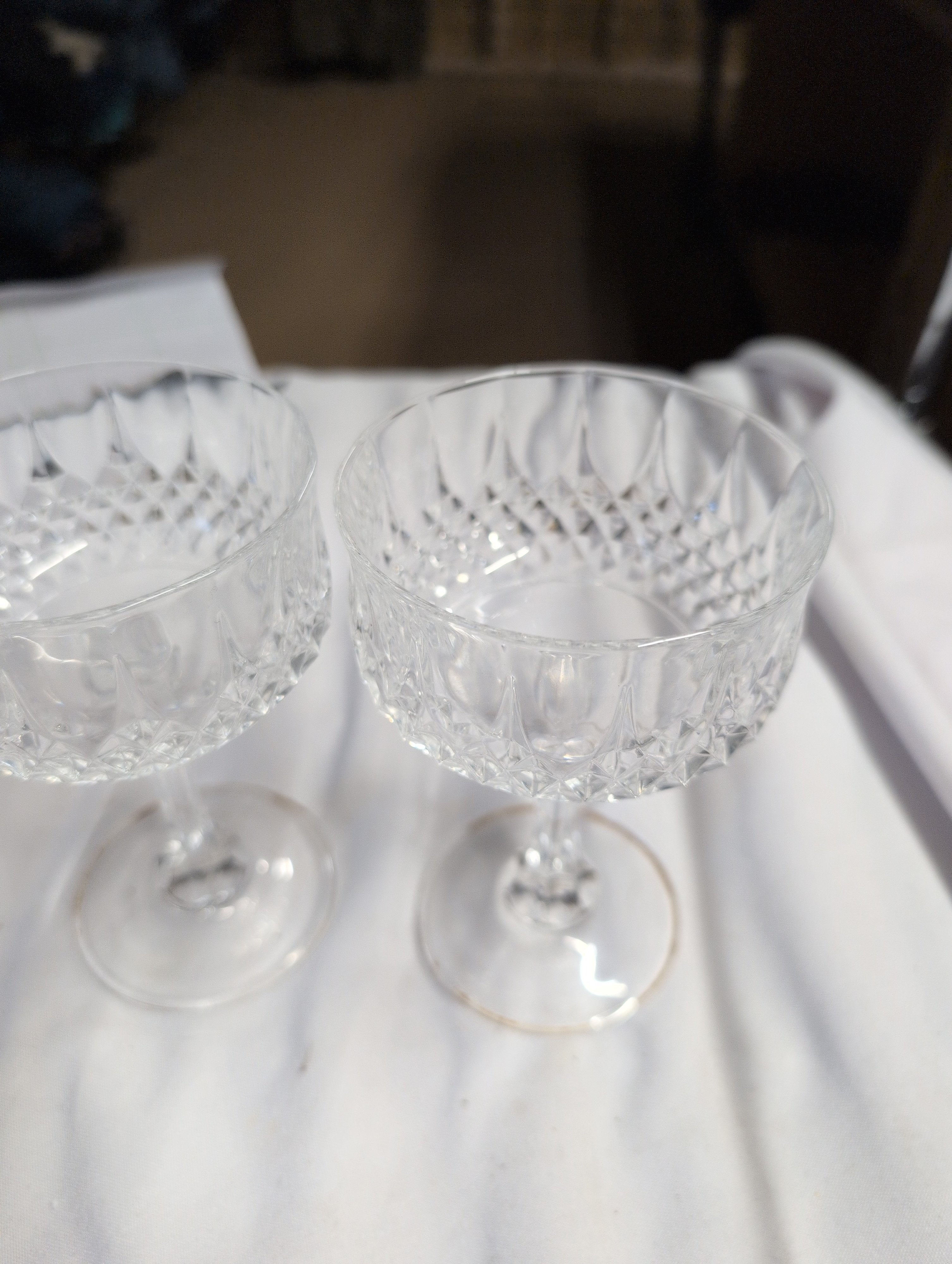 Vintage Crystal Desert cups Set of 2 - Image 2
