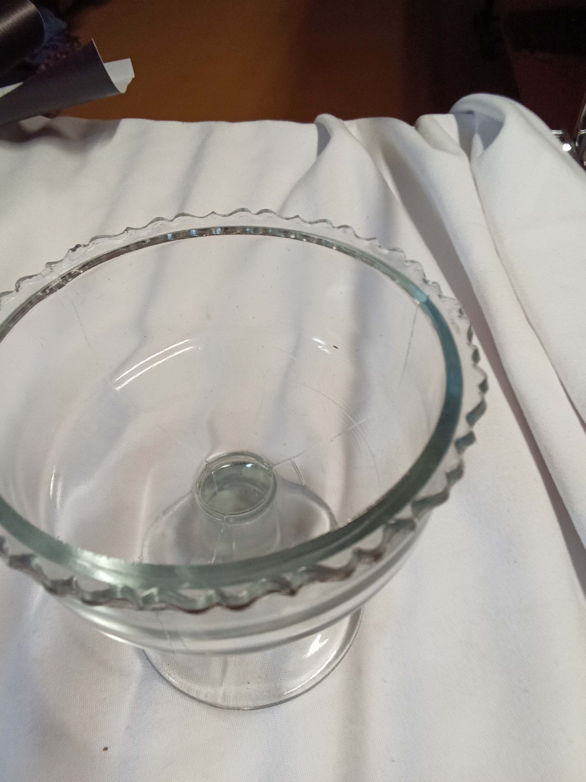 Vintage Glass Pedestal Compote Bowl - Image 2