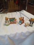 Bear Figurine Set with Blackboard and Instruments - Image 1