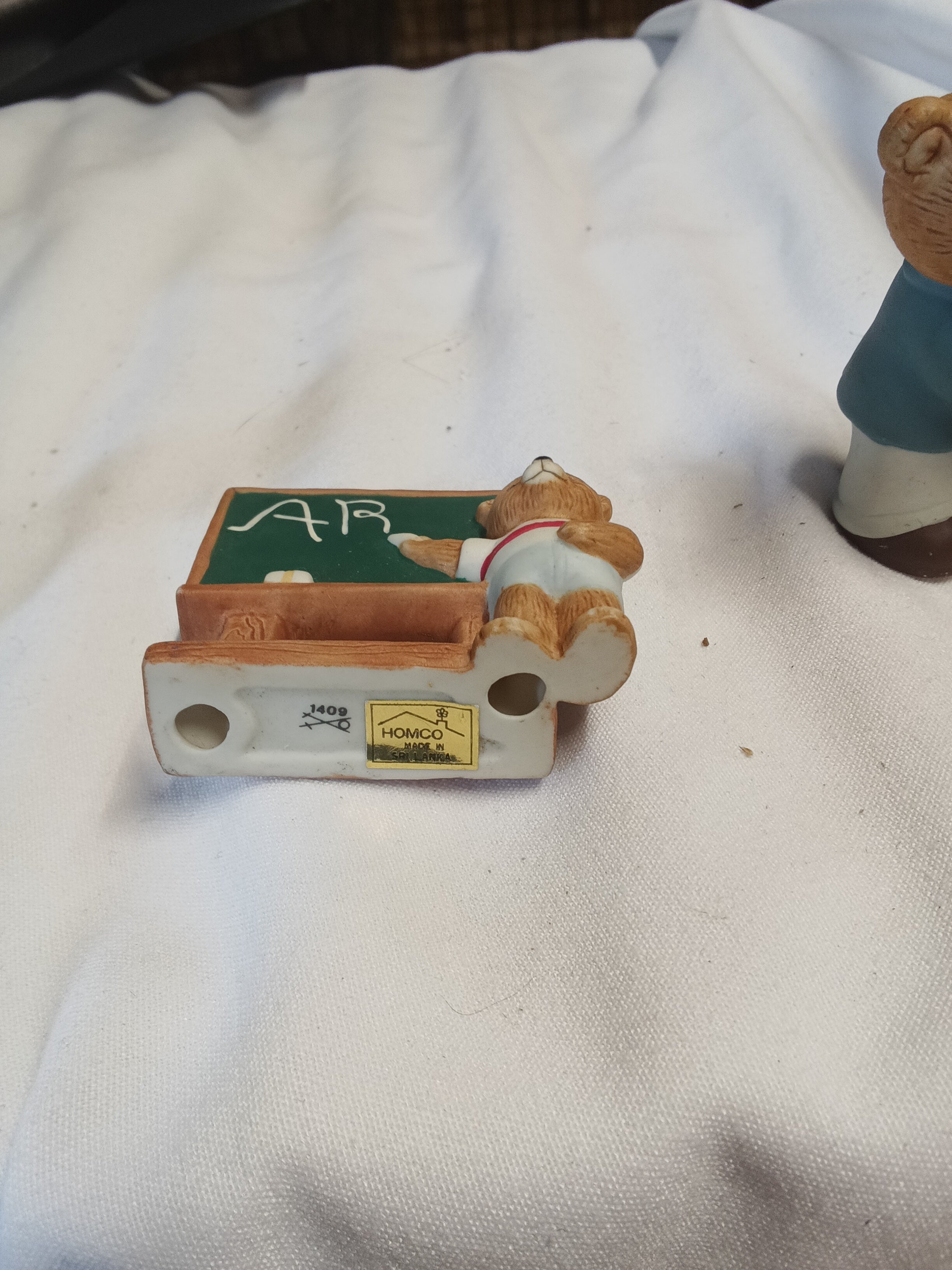 Bear Figurine Set with Blackboard and Instruments - Image 4