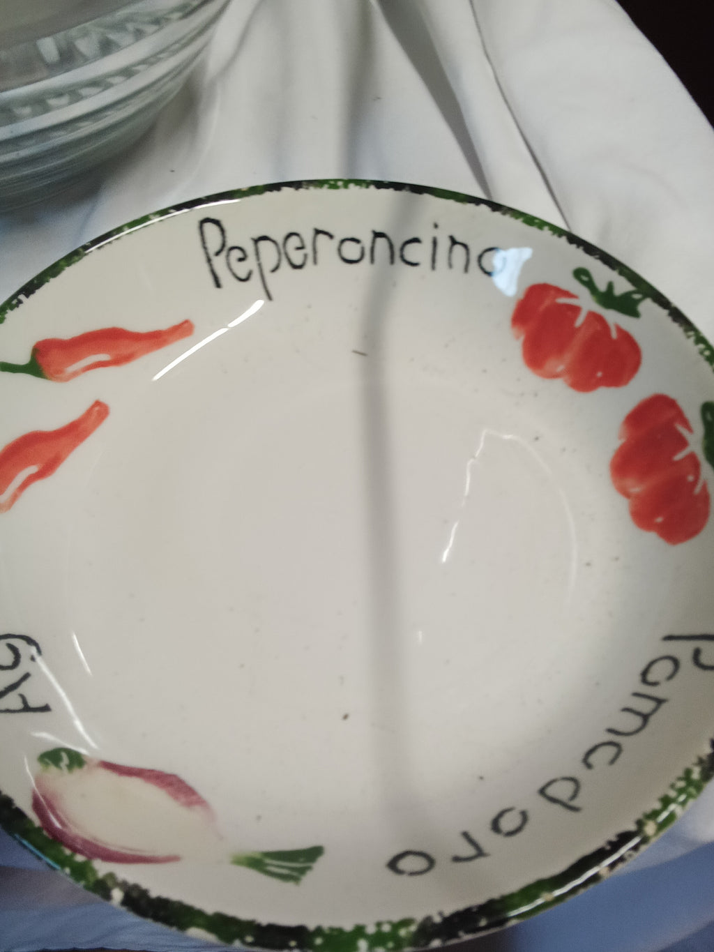 Decorative Ceramic Bowl with Peperoncino Design - Image 1