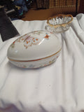 Decorative Porcelain Trinket Box with Butterfly Design - Image 1