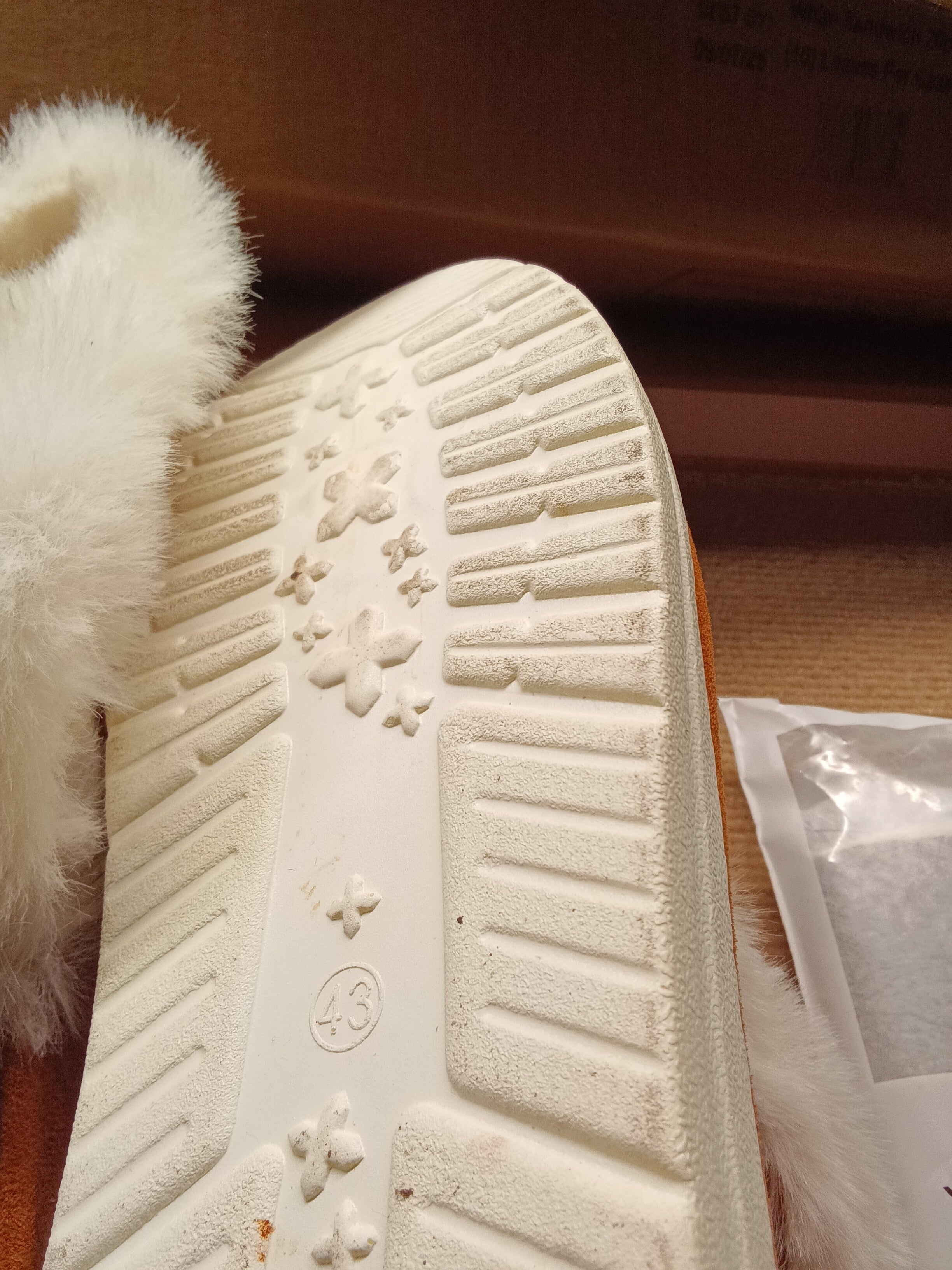 Faux Fur Lined Suede Slippers - Image 2