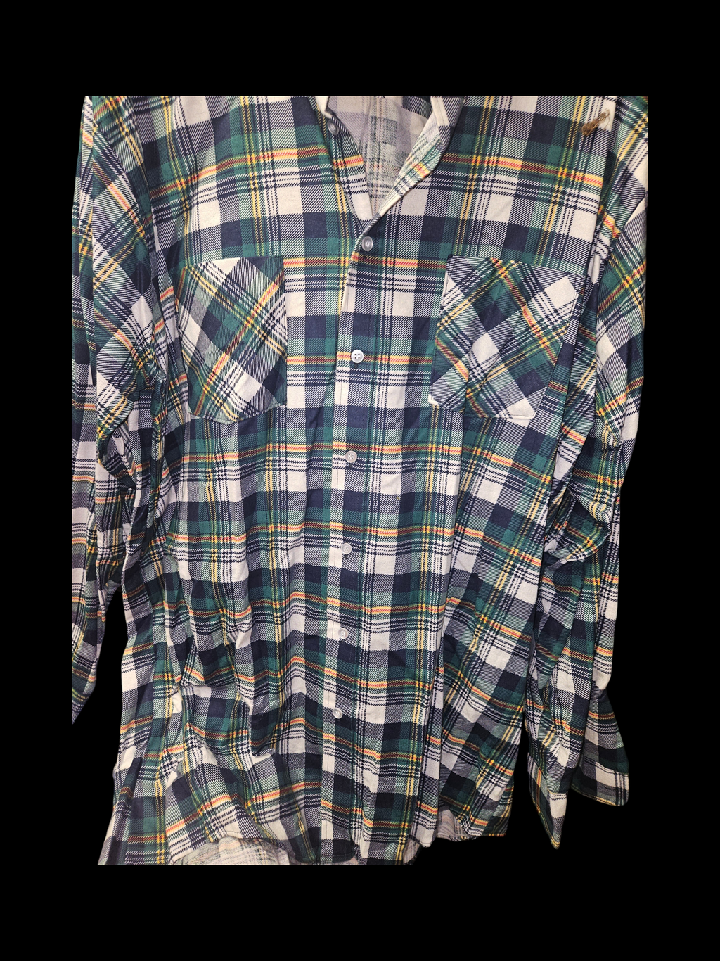 Plaid Long Sleeve Button-Up Shirt - Image 1