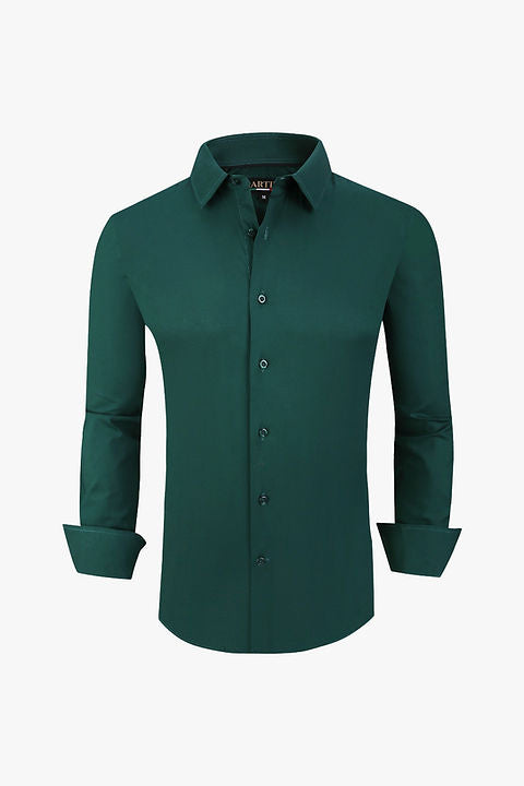 Structure Men's Slim Fit Dress Shirt, Size: 13.5, Dark Green - Image 4