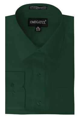 Structure Men's Slim Fit Dress Shirt, Size: 13.5, Dark Green - Image 2