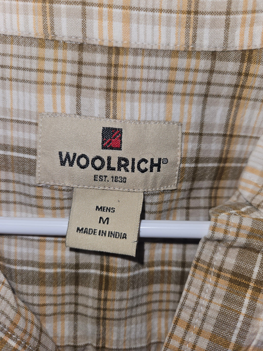Woolrich Men's Plaid Short Sleeve Button-Up Shirt XL - Image 2