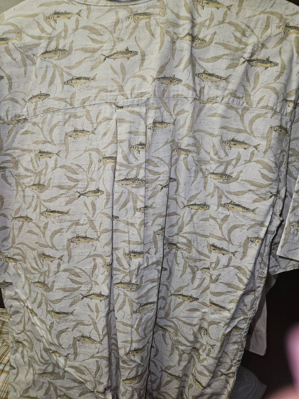 Woolrich Men's Fish Print Short Sleeve Shirt Size L - Image 3