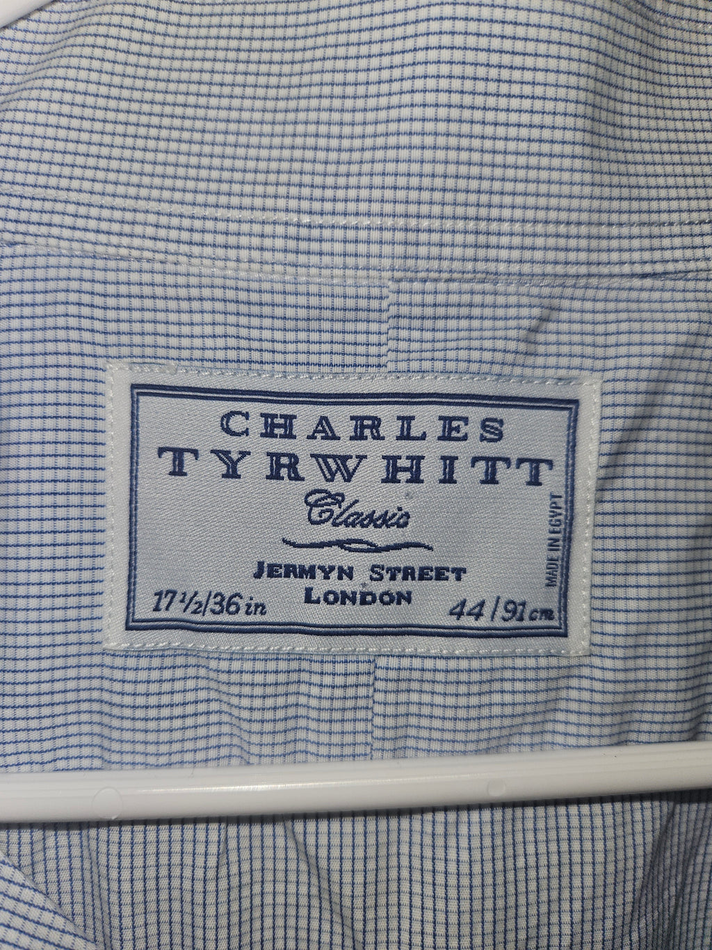 Men's Blue Button-Up Dress Shirt - Image 2