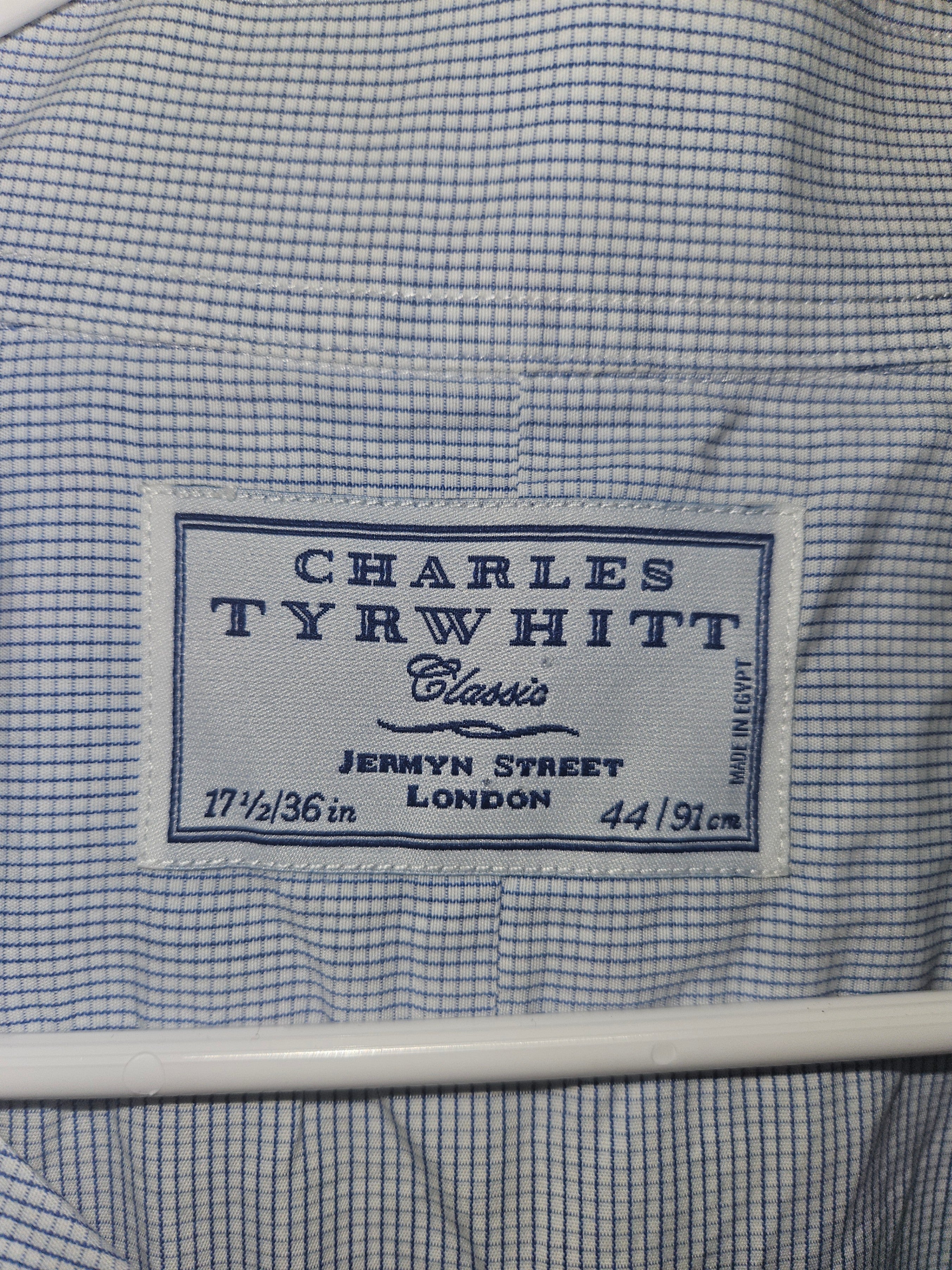 Men's Blue Button-Up Dress Shirt - Image 2