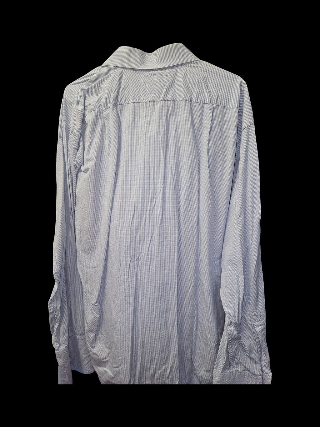 Men's Blue Button-Up Dress Shirt - Image 3