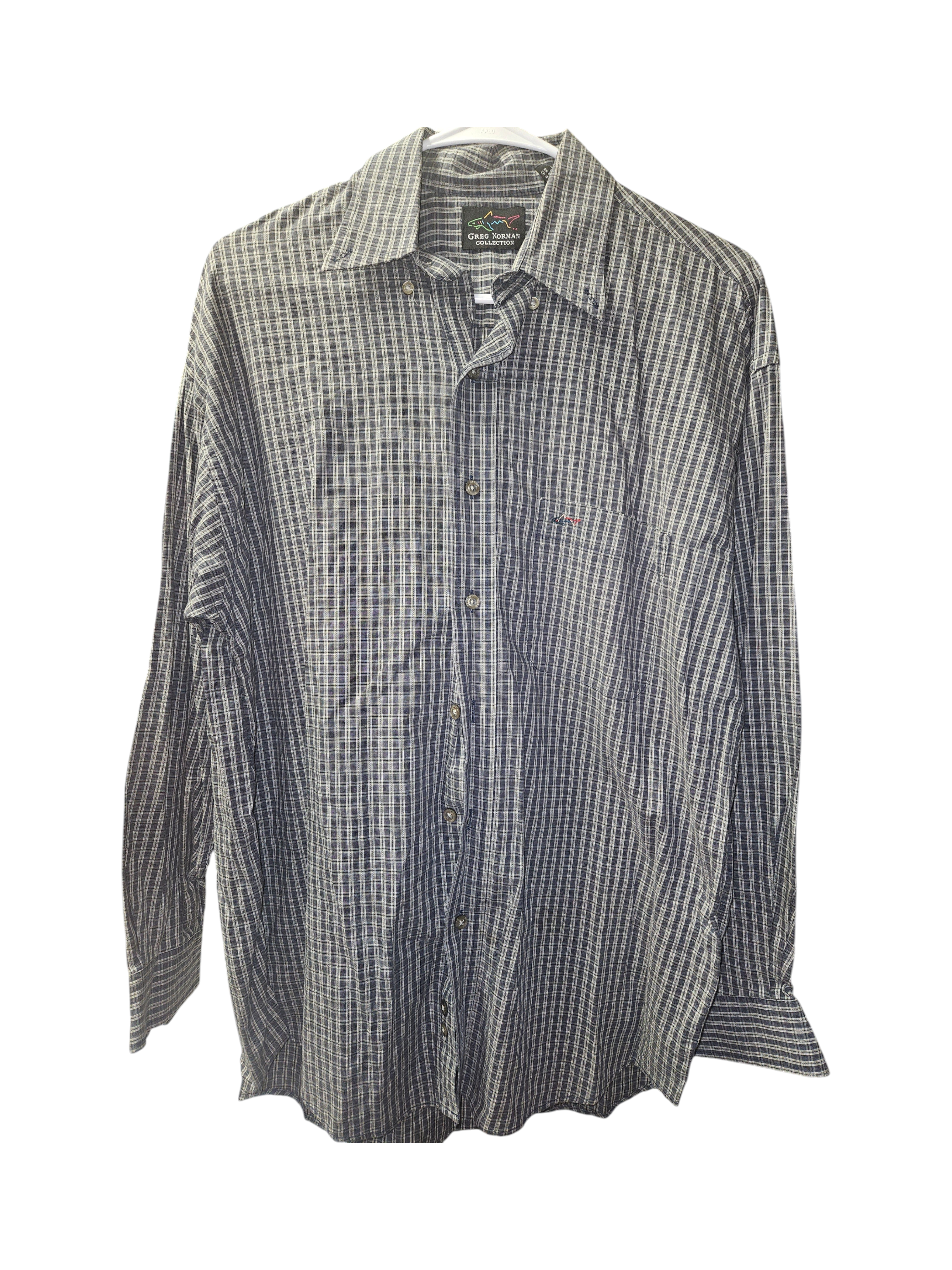 Greg Norman Collection Men's Plaid Long Sleeve Shirt - Image 1