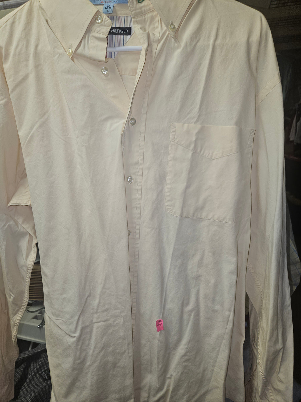 Tommy Hilfiger Men's Long Sleeve Button-Up Shirt Size 16 - Image 1
