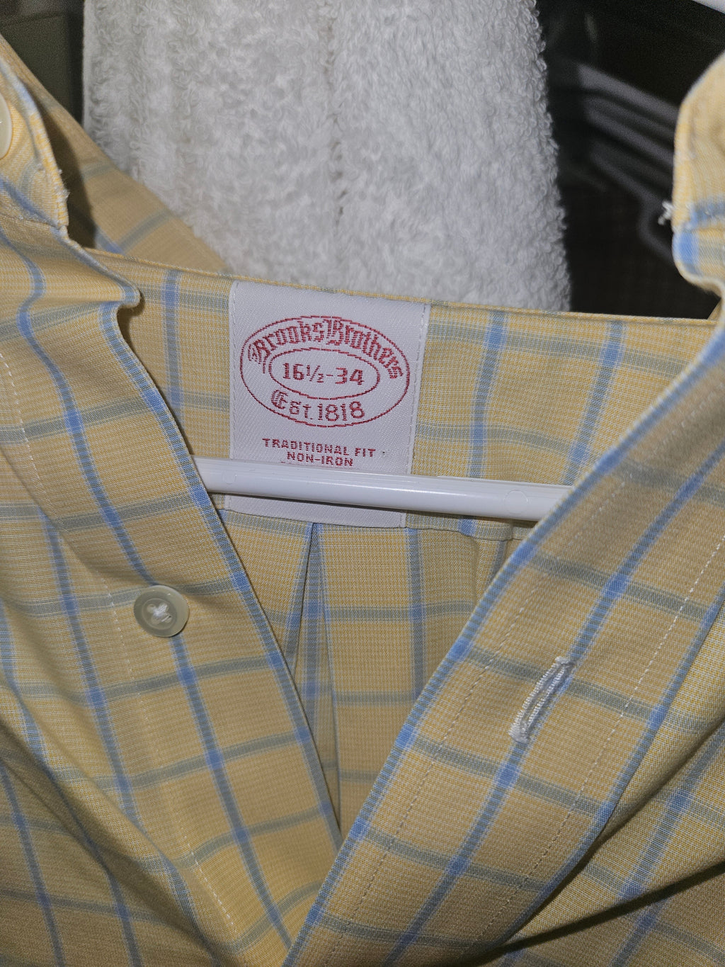 Brooks Brothers Men's Checkered Dress Shirt 16.5 34 - Image 2