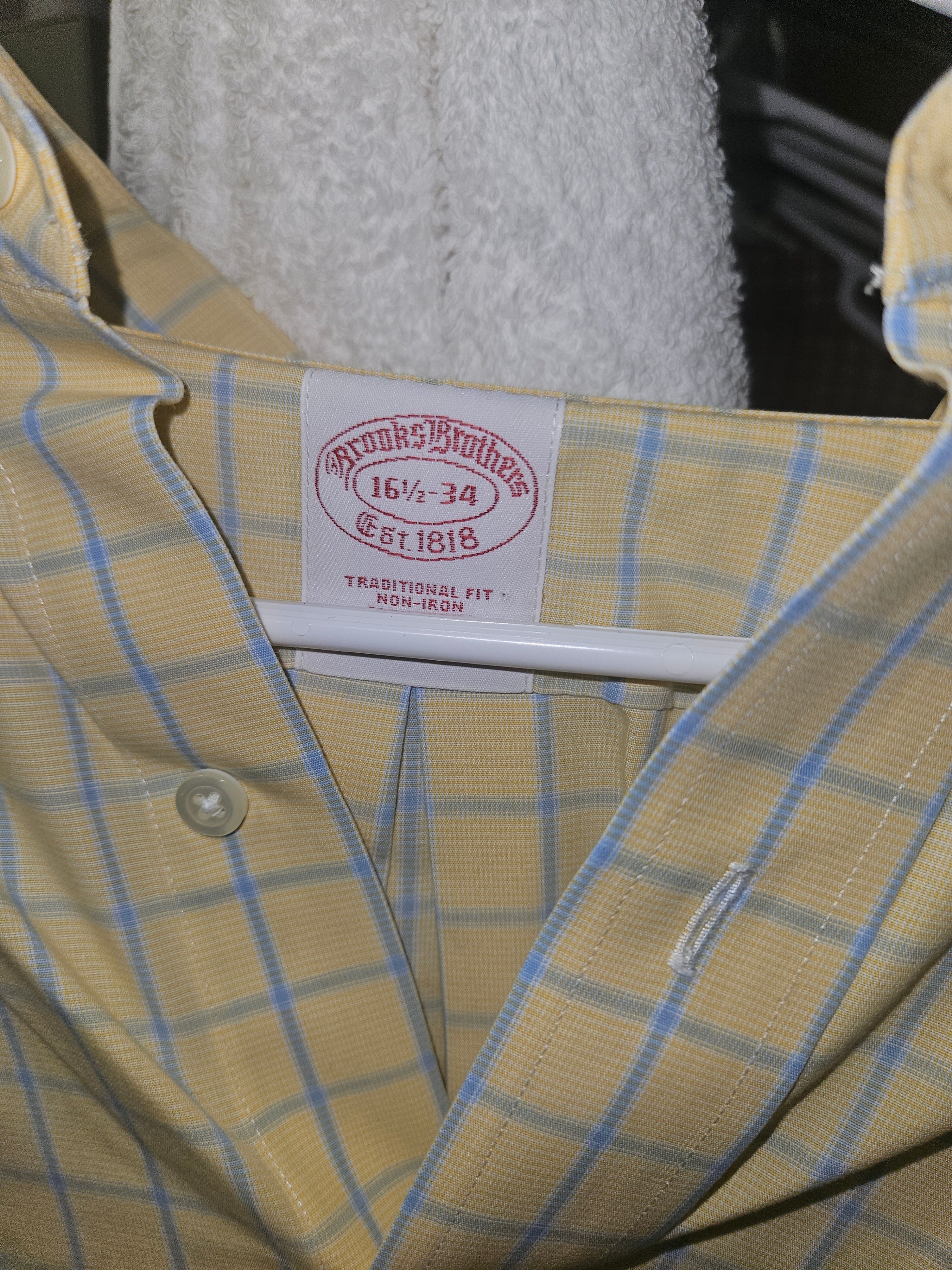 Brooks Brothers Men's Checkered Dress Shirt 16.5 34 - Image 2