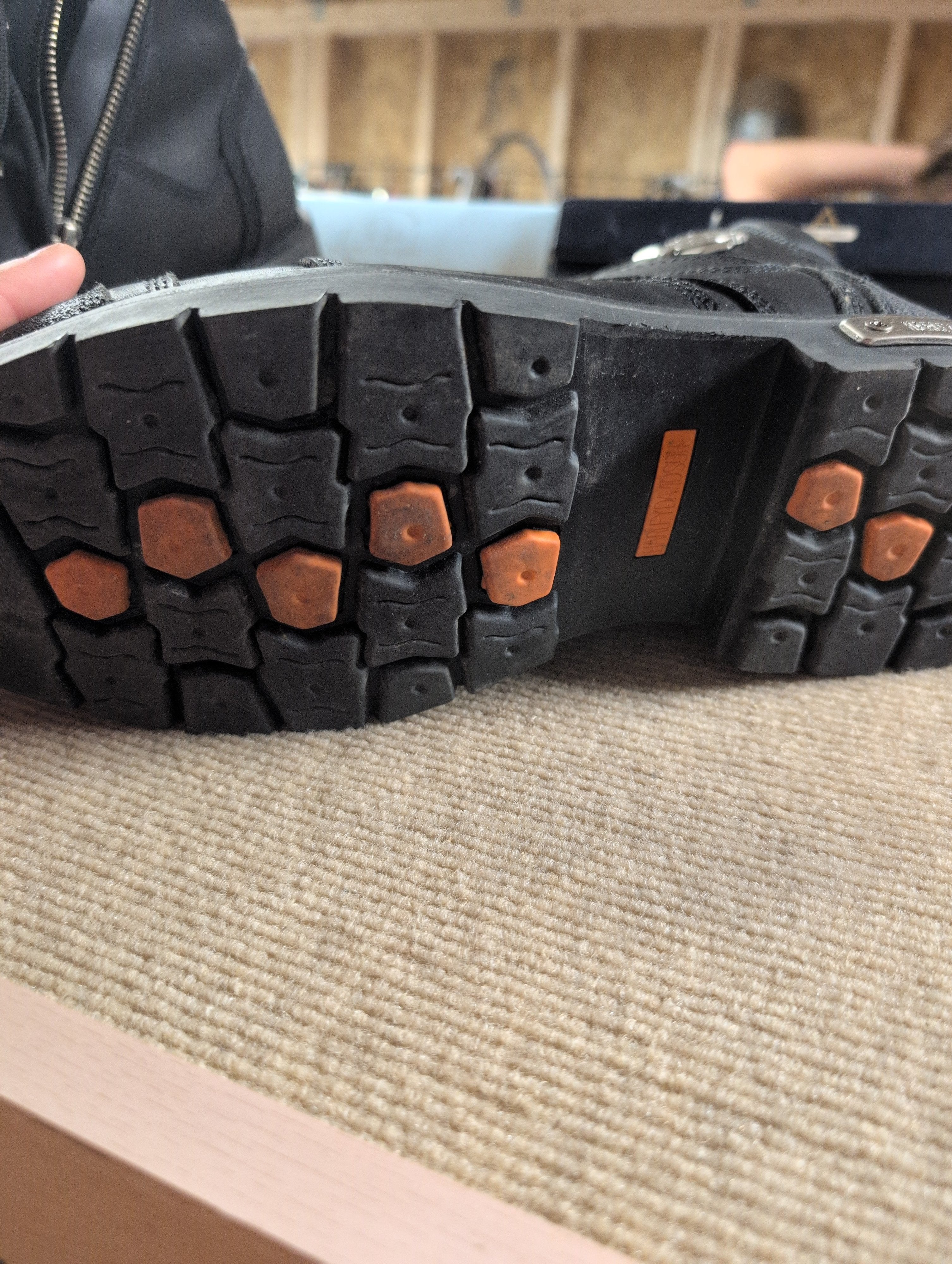 Harley-Davidson Black Leather Motorcycle Boots - Image 3