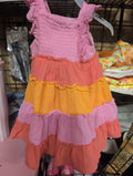 Rare Editions Girls' Sleeveless Dress Pink Orange - Image 1