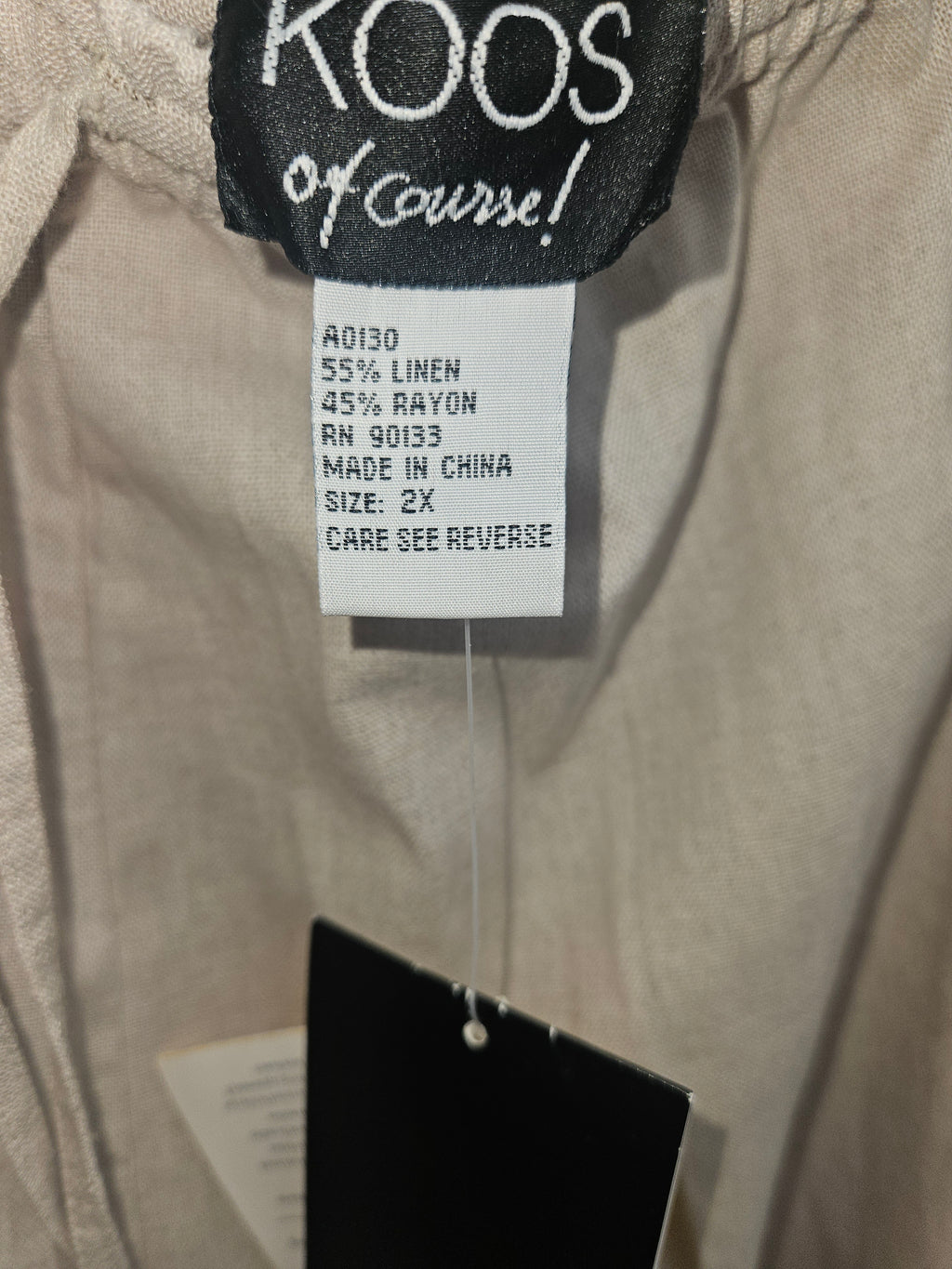 Koos of Course Linen Blend Pants Size 2X - Image 2