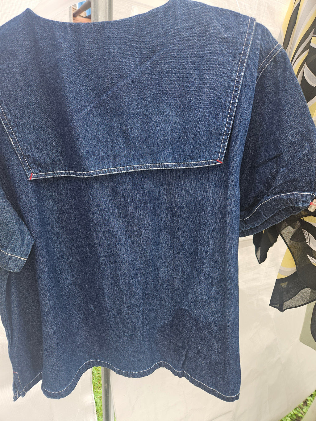 Plus Blues Denim Short Sleeve Top Size 2X - Image 3