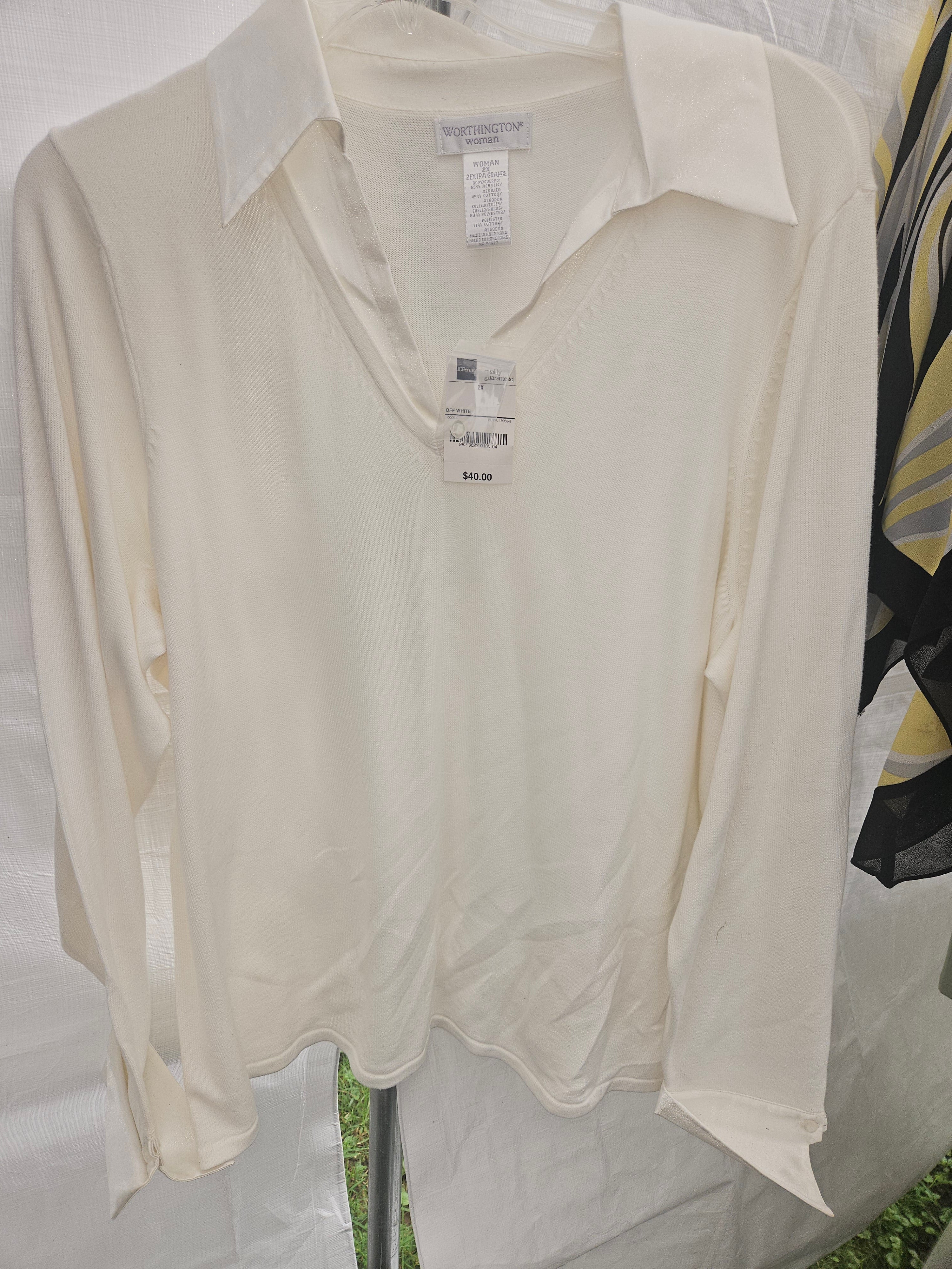 Worthington Woman Long Sleeve Blouse Size 2X - Image 1
