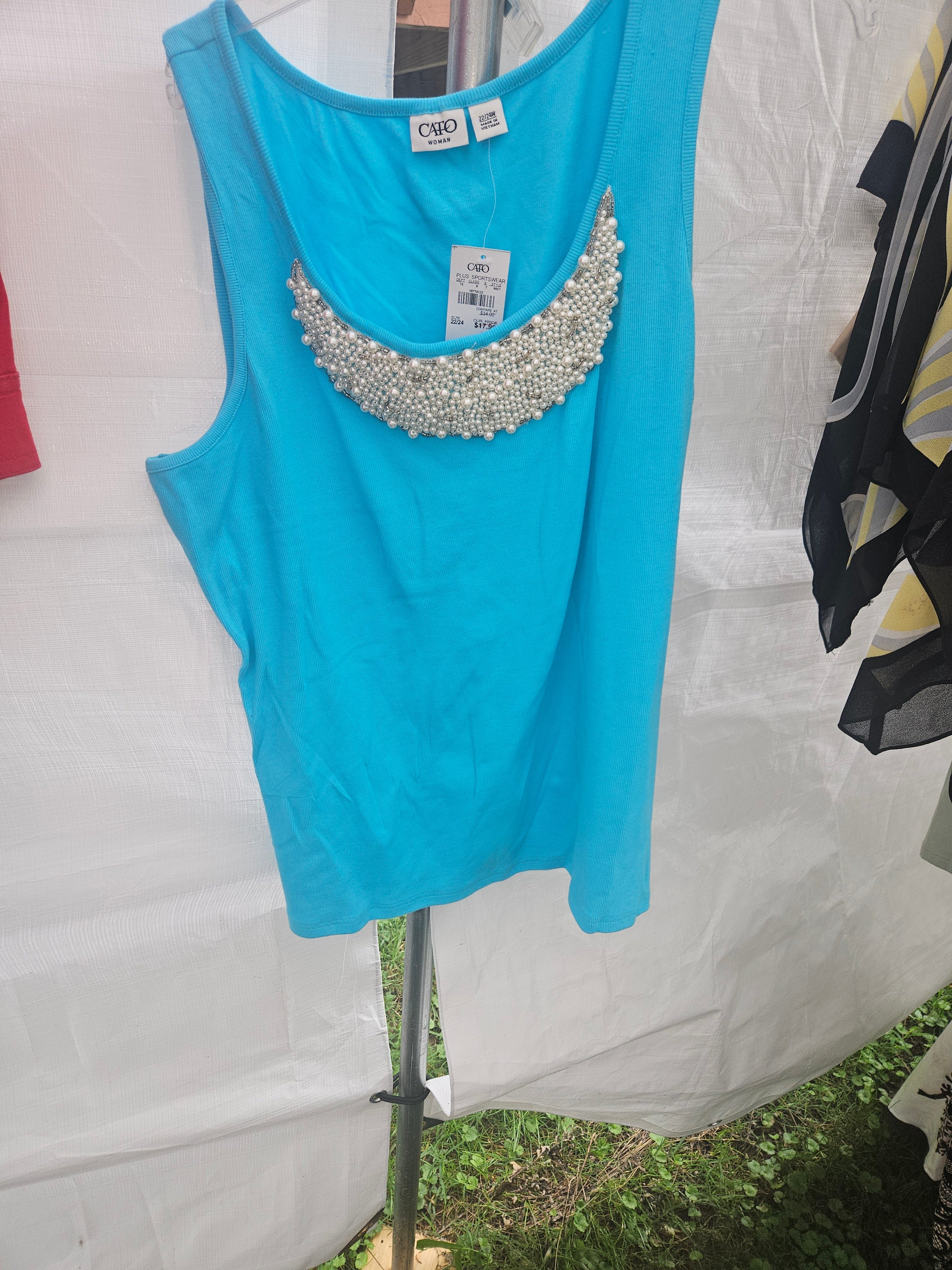 Cato Woman Plus Size 22/24 Beaded Tank Top - Image 1