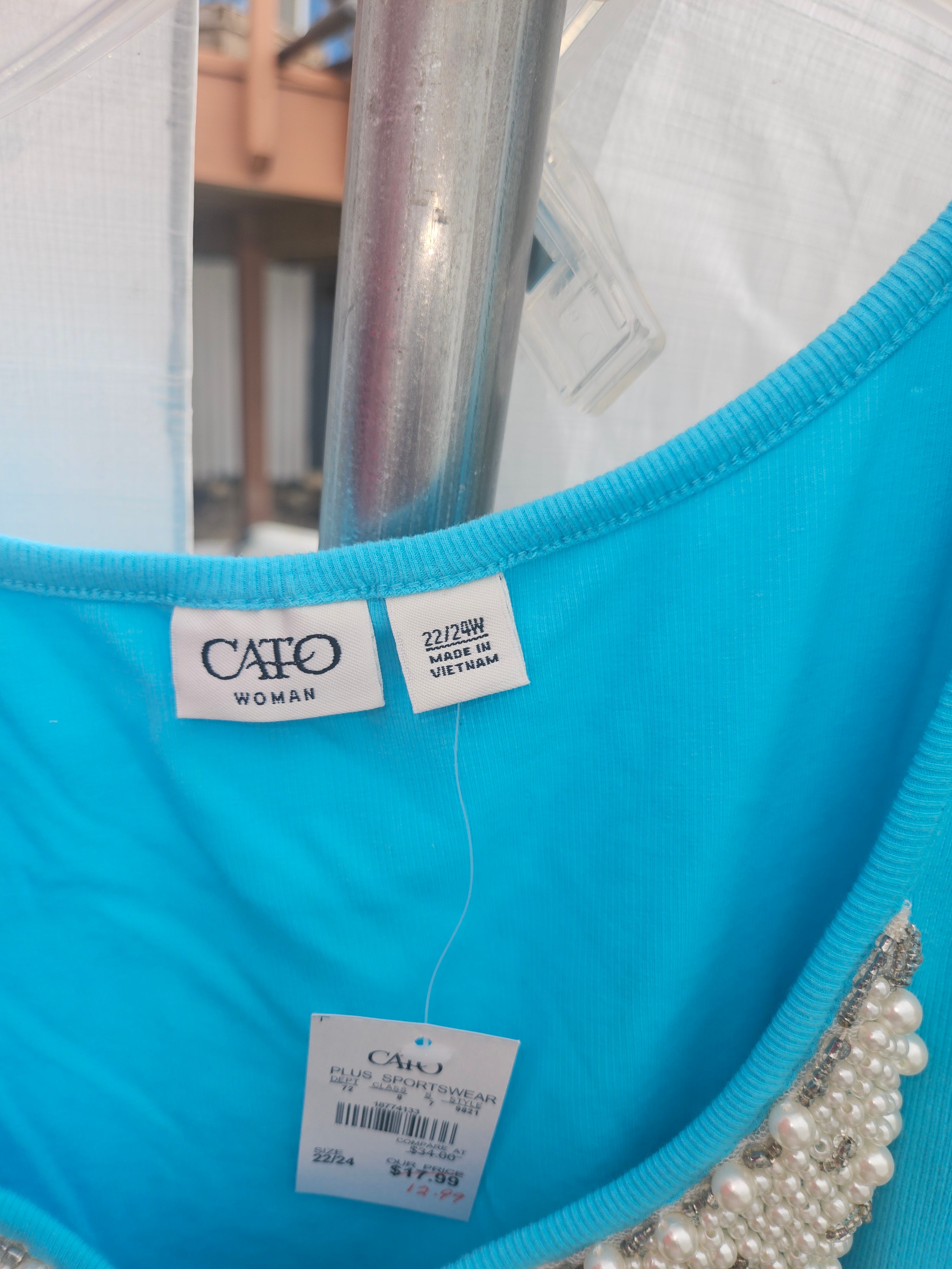 Cato Woman Plus Size 22/24 Beaded Tank Top - Image 2