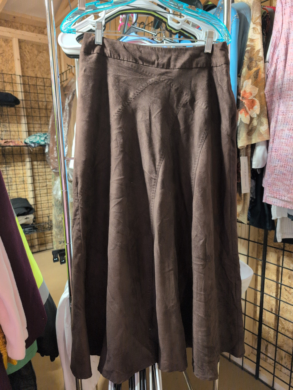 East 5th Brown A-Line suede maxi Skirt - Image 1