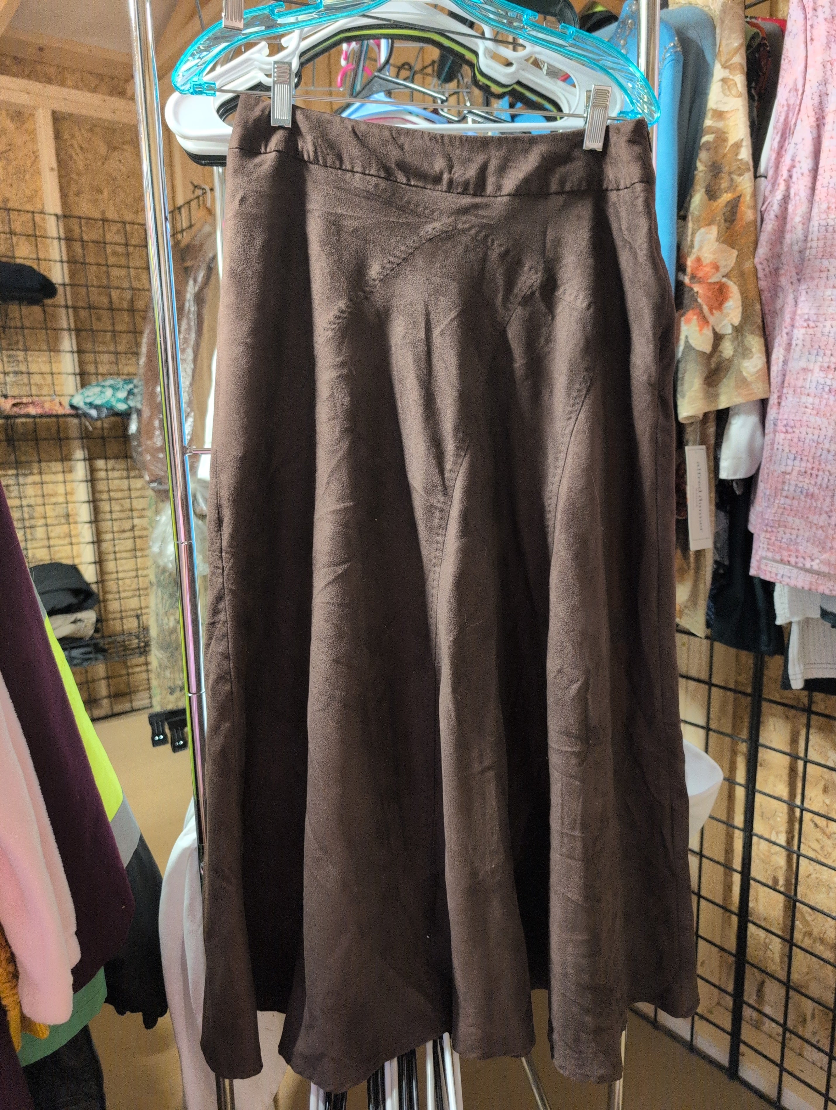 East 5th Brown A-Line suede maxi Skirt - Image 1