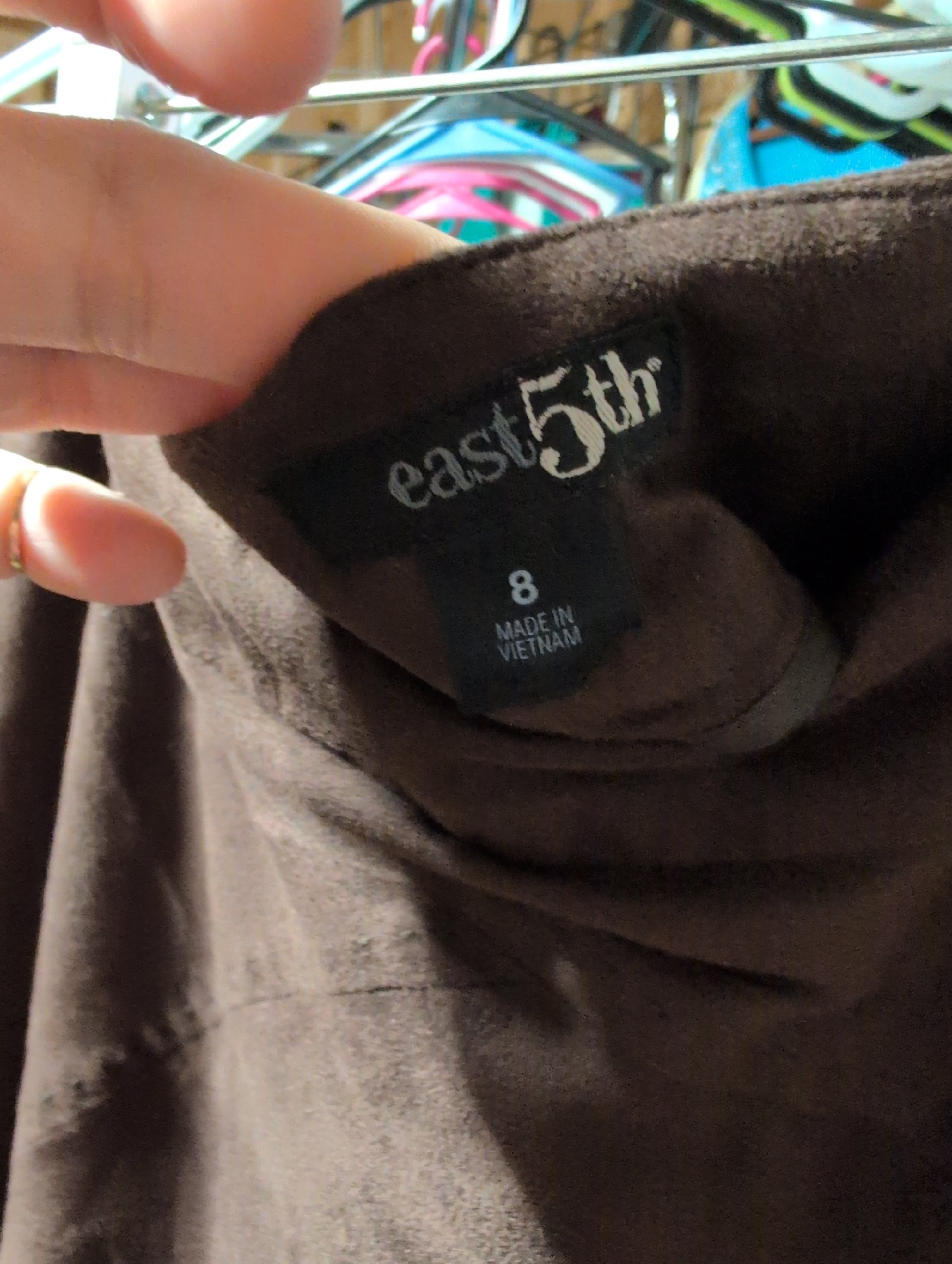 East 5th Brown A-Line suede maxi Skirt - Image 3