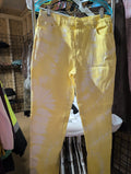 Yellow Tie-Dye Pants with Pockets - Image 1