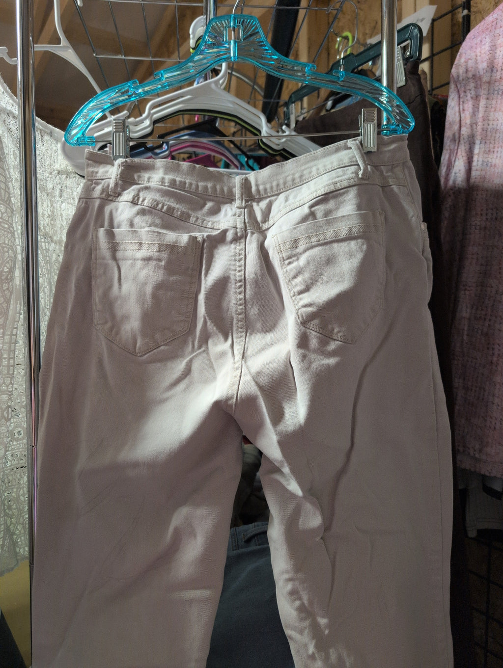 Women's White Pants with Zipper Detail - Image 4