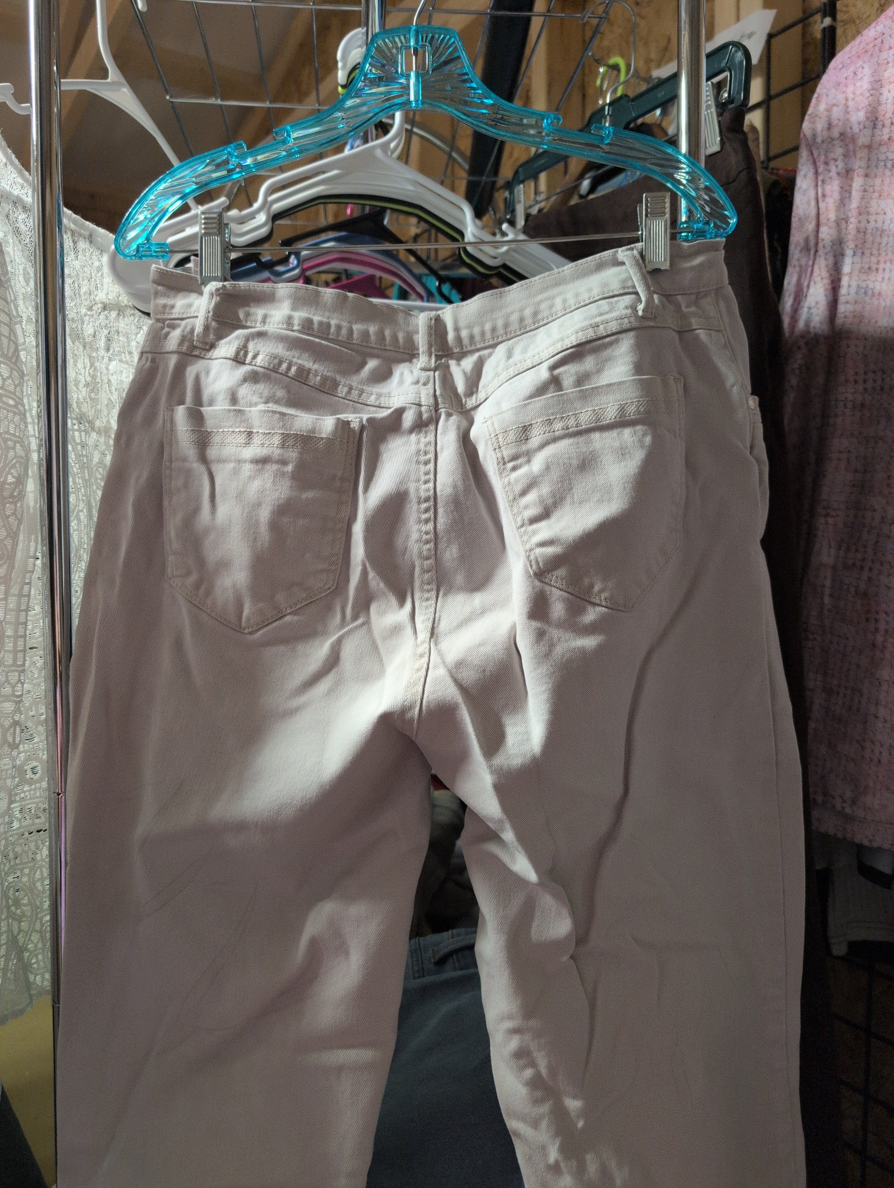 Women's White Pants with Zipper Detail - Image 4