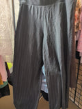 Ladies wide leg striped dress pants - Image 1