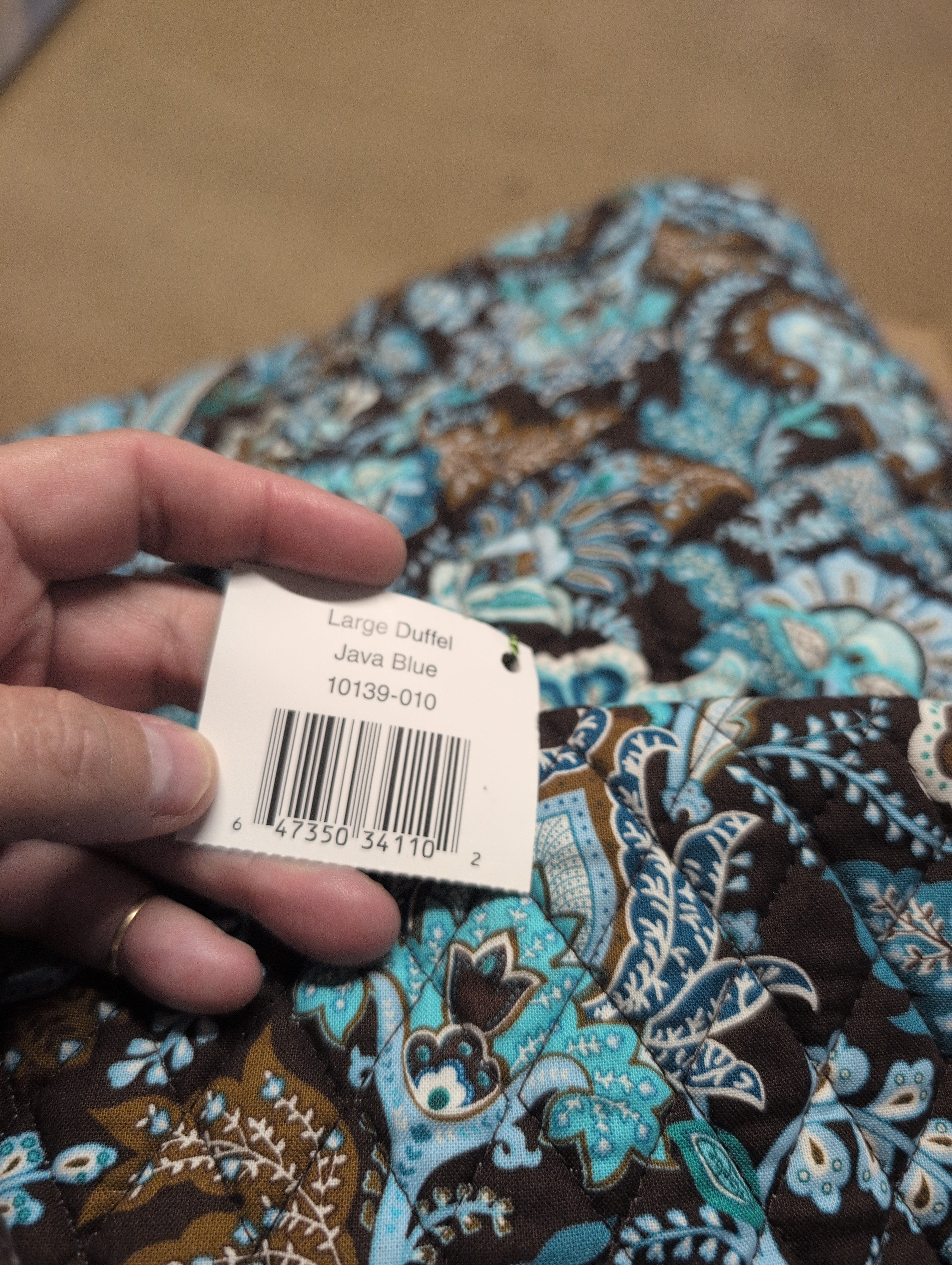 Vera Bradley Java Blue Large Duffel - Image 4