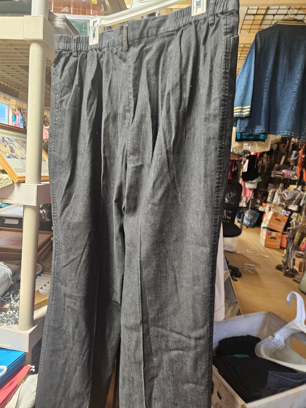 NW-1 High Waisted Pleated Black Trousers Classic Dress Pants