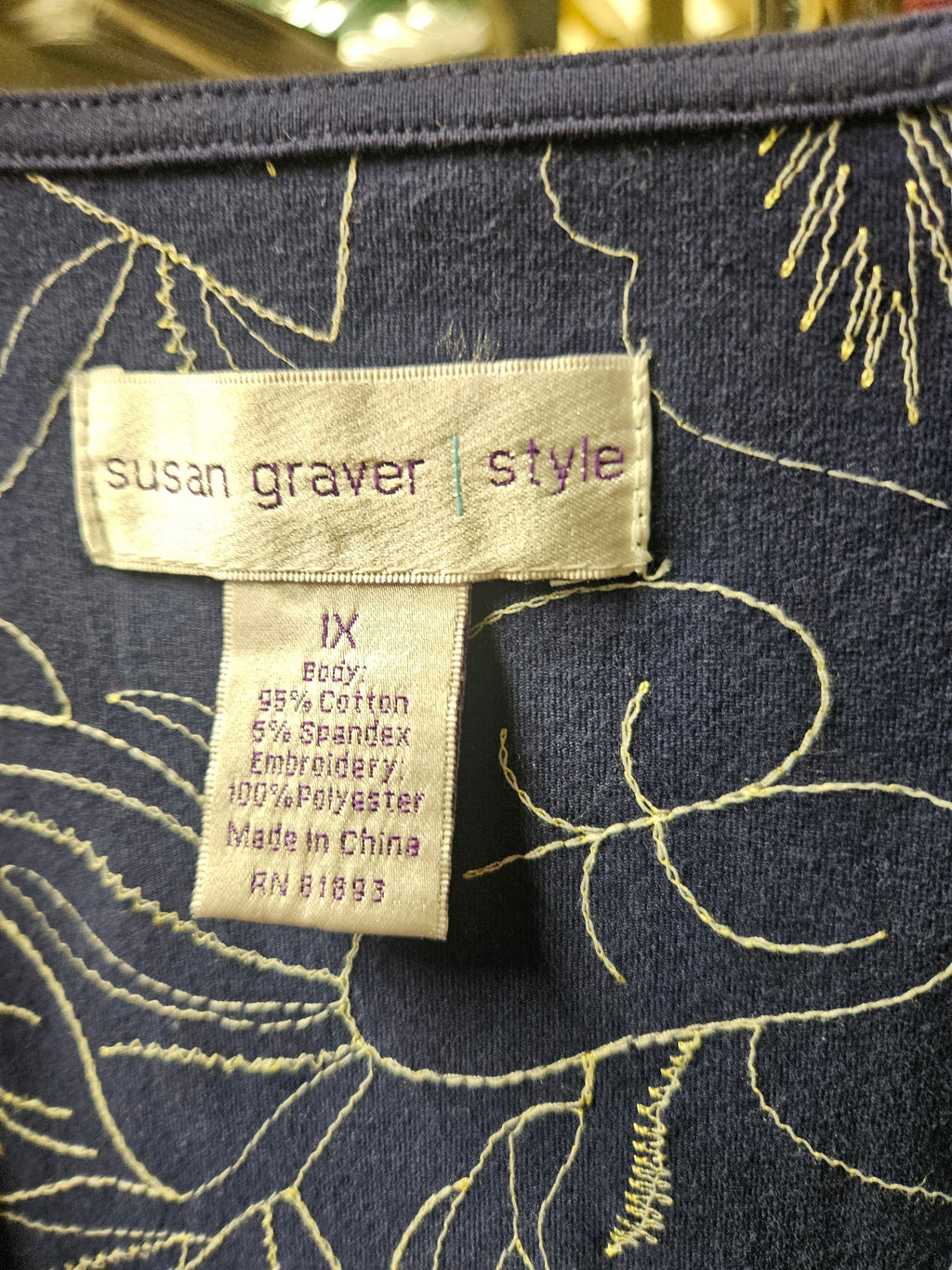 NW-1 Floral Patterned Long Sleeve cardigan. SUSAN GRAVER COLLECTION